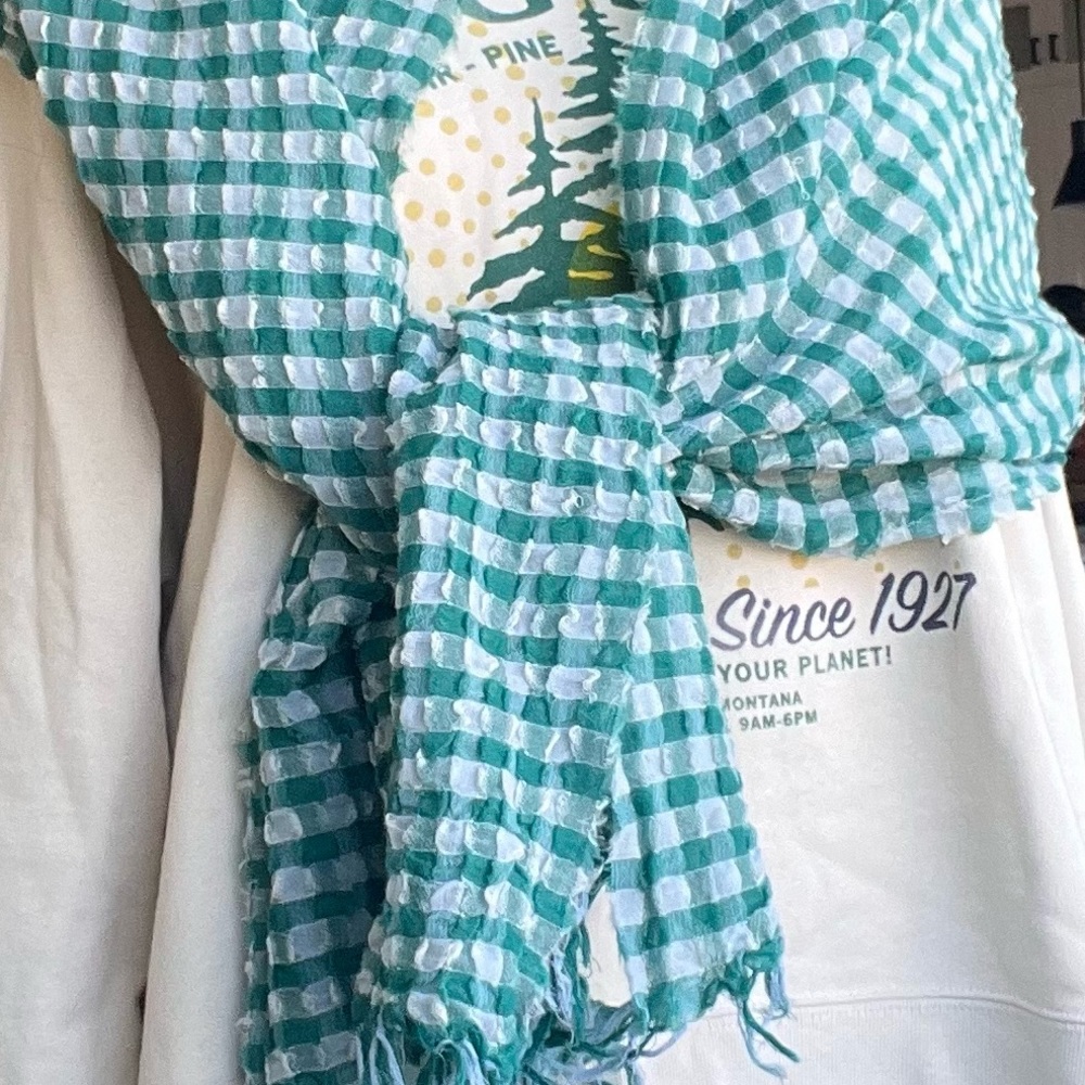 J.Crew gingham scarf